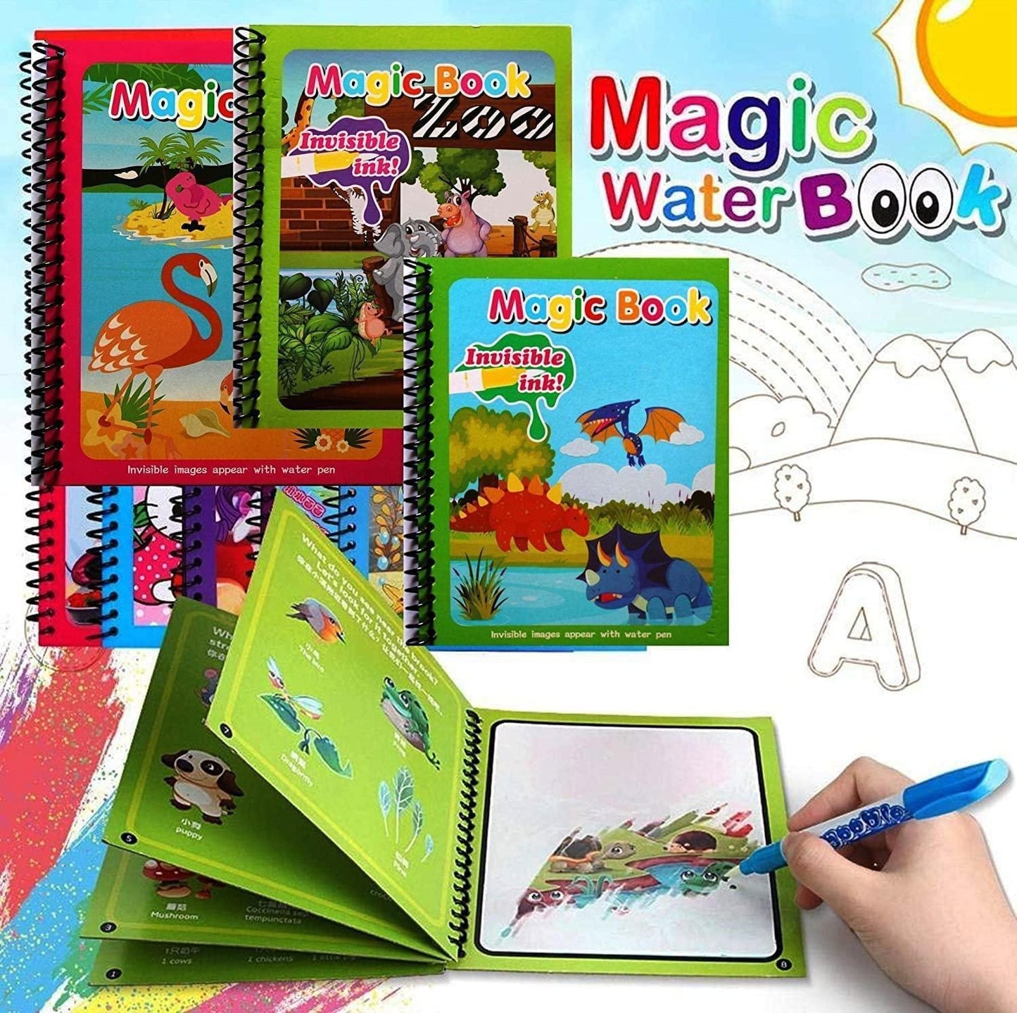 Reusable Magic Water Painting Book - Vistora
